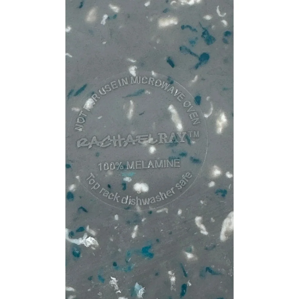 Rachael Ray Garbage Bowl Melamine Gray Confetti Speckled 10